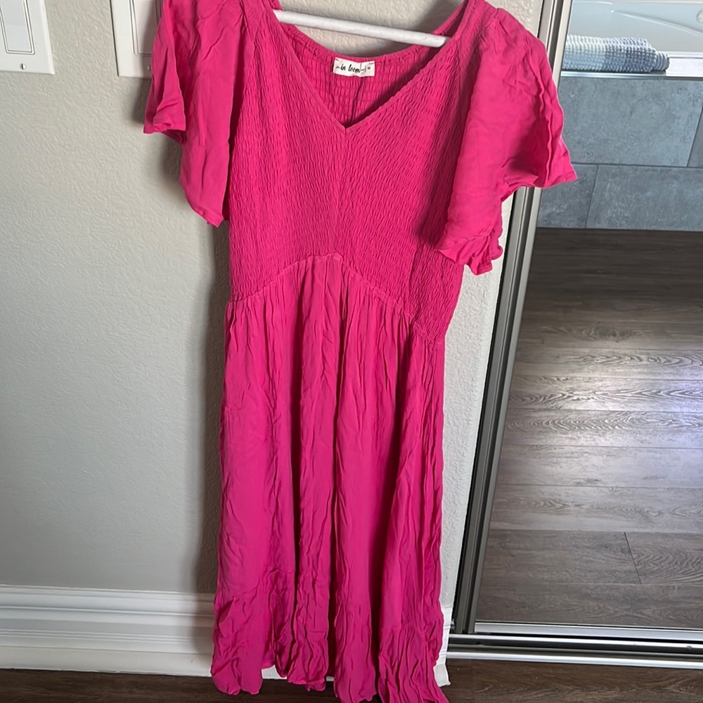 Pink maternity dress